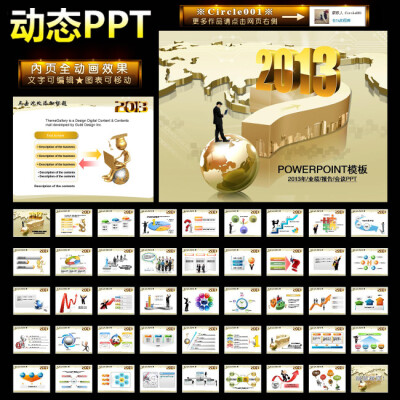 2013年业绩报告职场工作总结计划PPT