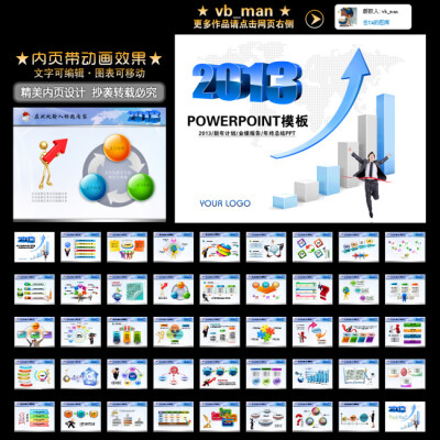 冲刺2013年工作总结计划业绩报告PPT