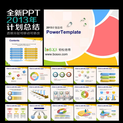 2013计划总结PPT 企业PPT模板