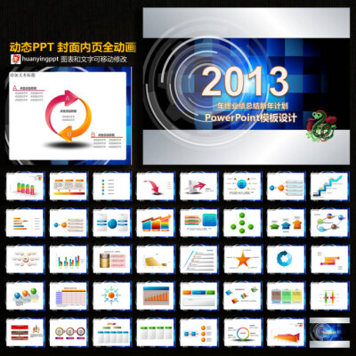 2013年终总结新年计划业绩报告ppt