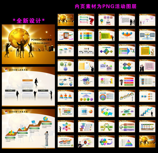 工作总结计划业绩报告动态幻灯片PPT