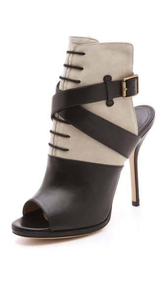 Paul Andrew Pegasus Peep Toe Booties