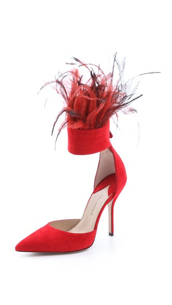 Paul Andrew Aquila Feather Cuff Heels