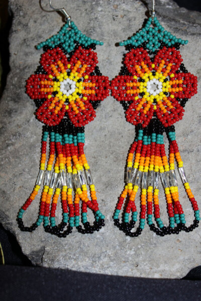 Huichol Peyote Beaded Earrings