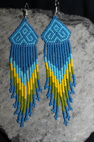 Huichol Peyote Beaded Earrings