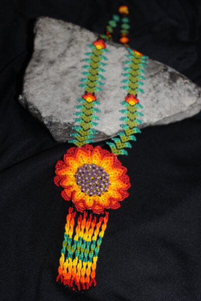 Huichol Peyote Beaded Necklace 3