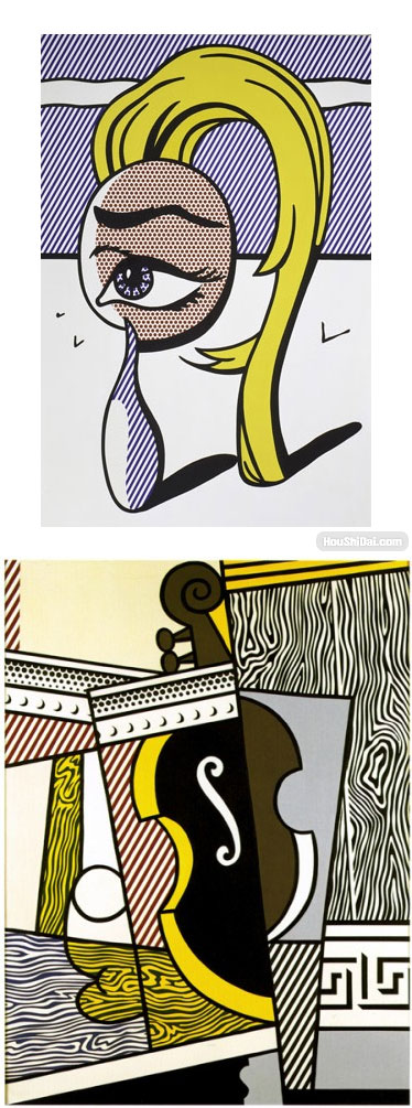 罗伊·里奇特斯坦（Roy Lichtenstein，1923-1997年），美国画家，波普艺术的鼻祖之一，以大幅的连环漫画和广告画著称。《哇！忘记它，忘记我！》和《嘣》等作品，以原色调、粗轮廓和大量的点为特点，和连环漫画中为获得阴影效果所使用的手法相同。