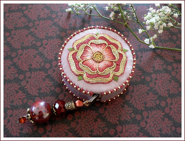 tape measure cover Goldwork