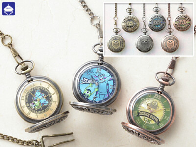 モンスターズ・ユニバーシティ ハイクオリティラインストーン付レリーフ懐中時計