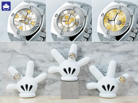 ミッキーマウス プレミアムハンドスタンド付リングウォッチ