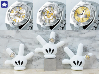 ミッキーマウス プレミアムハンドスタンド付リングウォッチ