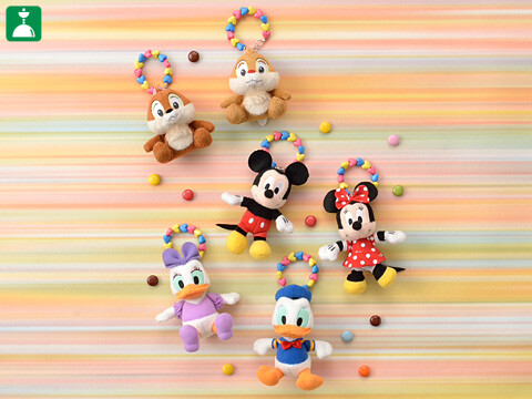 ミッキー＆フレンズ カラフルハートビーズプチマスコット