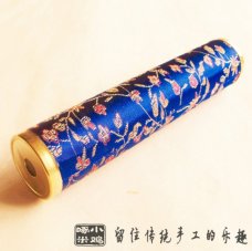 传统绸缎面万花筒 反射型凸镜大视野实景 童年玩具精品礼物 深蓝