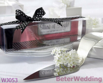 WJ053_"Slice of Style" Stainless Steel High Heel Cake Server Festive &amp; Party Supplies, Graduation Gifts