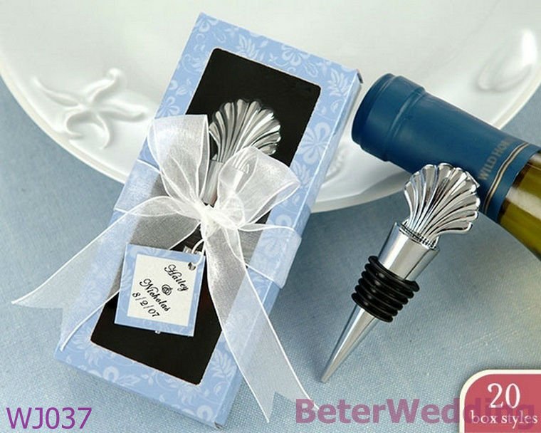 WJ037_Scallop Shell Bottle Stopper Wedding Favors use as Wedding Decoration, Wedding Gift, Wedding Souvenir@BeterWedding