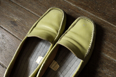 【薄荷绿的店】闲置的绿色牛皮鞋
