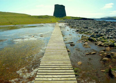 End Of The Road - 5x7 Stunning Scotland Mood Landscape Photography Print of Beautiful Shetlands Island Scenery