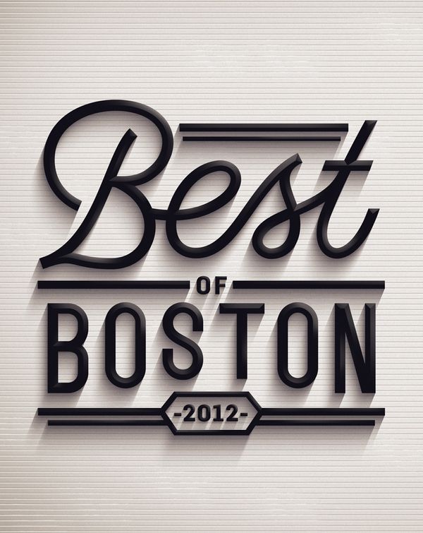 Best of Boston 2012 by Jordan Metcalf, via Behance