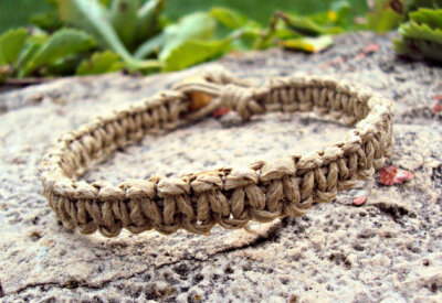 Macrame Hemp Bracelet Square Knot Unisex Made to Order