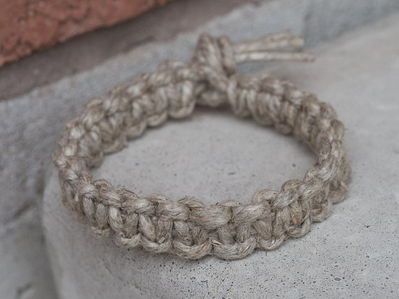 Extremely Thick Hemp Bracelet, Mens Hemp Bracelet