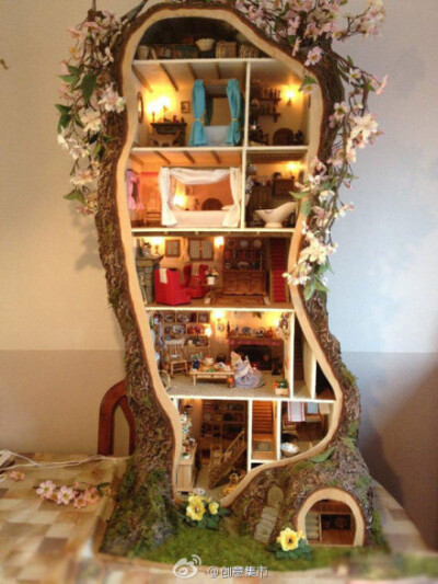 梦幻的创意树屋，非常精致可爱