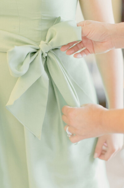 Mint Green Bridesmaids Dress Detail