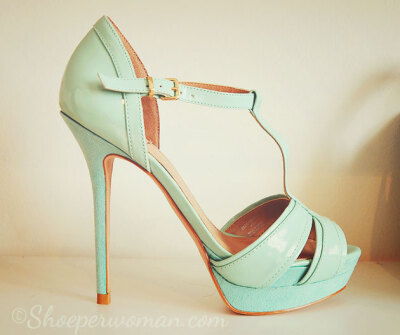 Zara mint green platform sandals