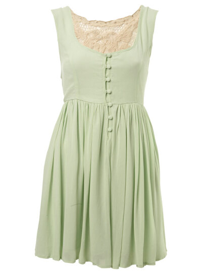 Mint-Green-Crochet-Back-Dress