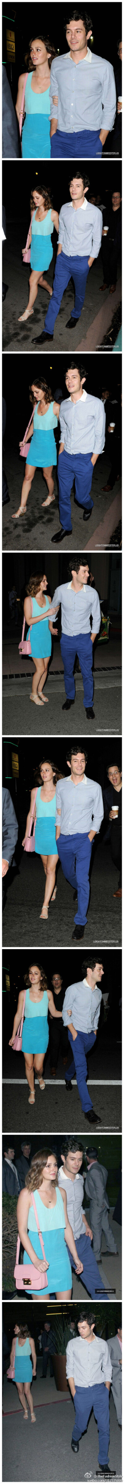 #明星街拍#—— #Leighton Meester# in Los Angeles WITH #Adam Brody# 。 2013.06.26 HQ（#高清组图#）