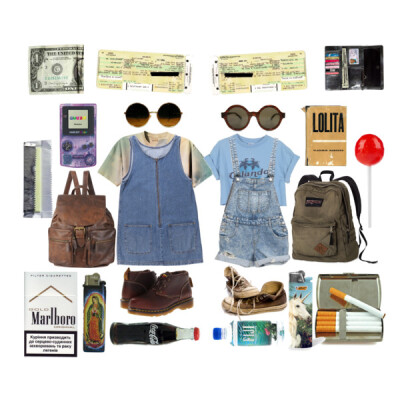 A fashion look from December 2012 featuring Dr. Martens shoes, Forever 21 backpacks and Illesteva sunglasses. Browse and shop related looks.