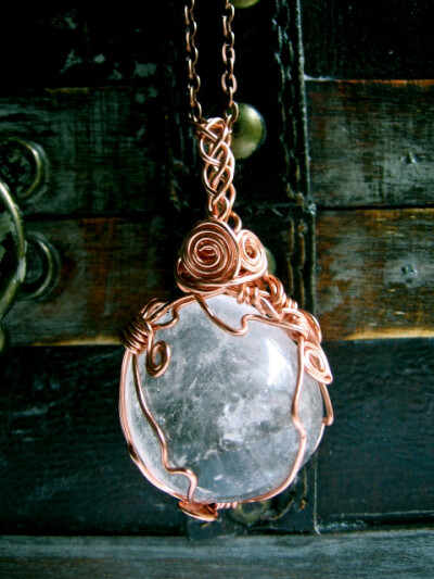 Full Moon Quartz Amulet