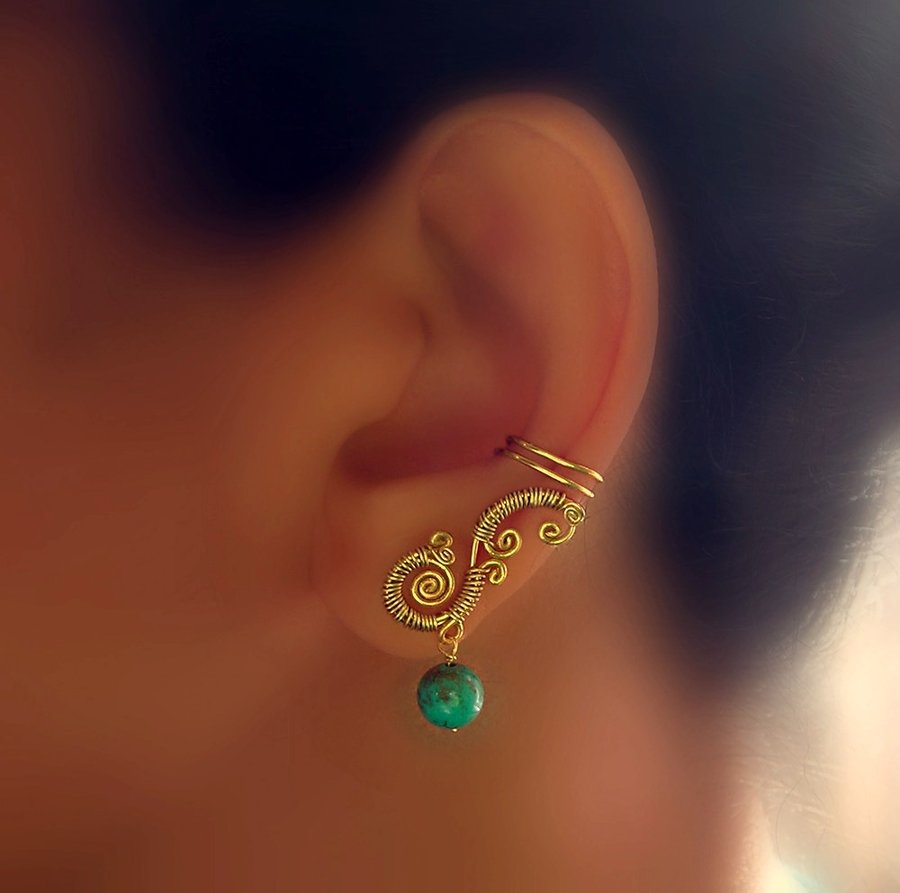 sophia ear-cuffs pair 卷线手工