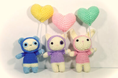 Bubbles, Pearl and Snowflake - Amigurumi Pattern