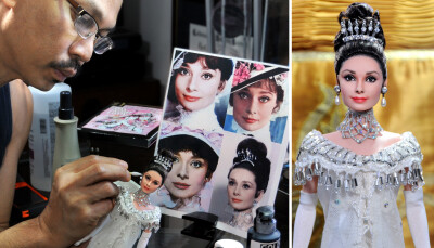 My Fair Lady Audrey Hepburn custom repainted doll