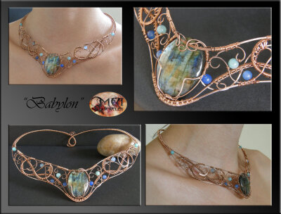 Babylon- wire wrap necklace