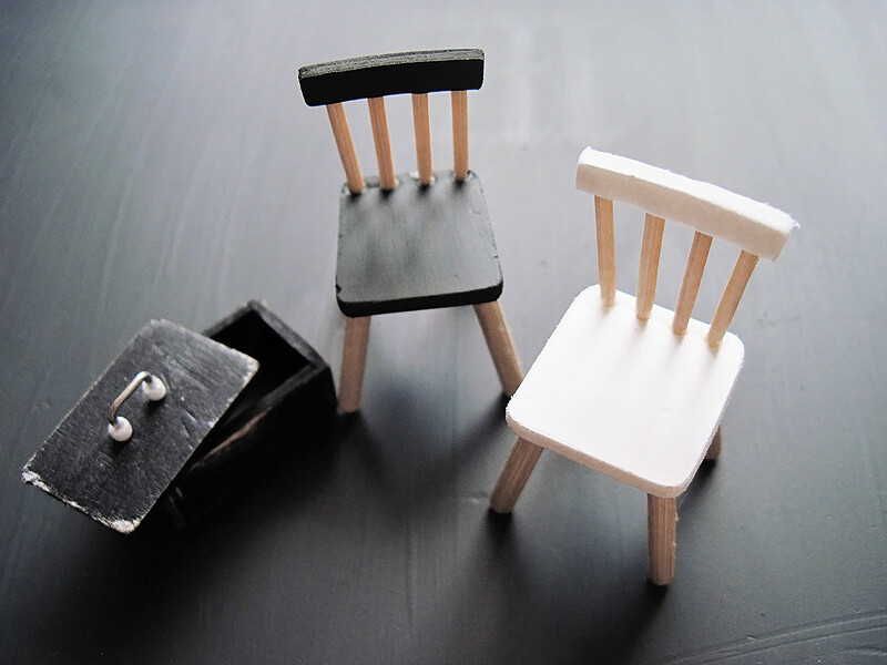 Miniature wooden chair