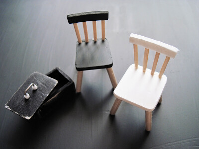 Miniature wooden chair
