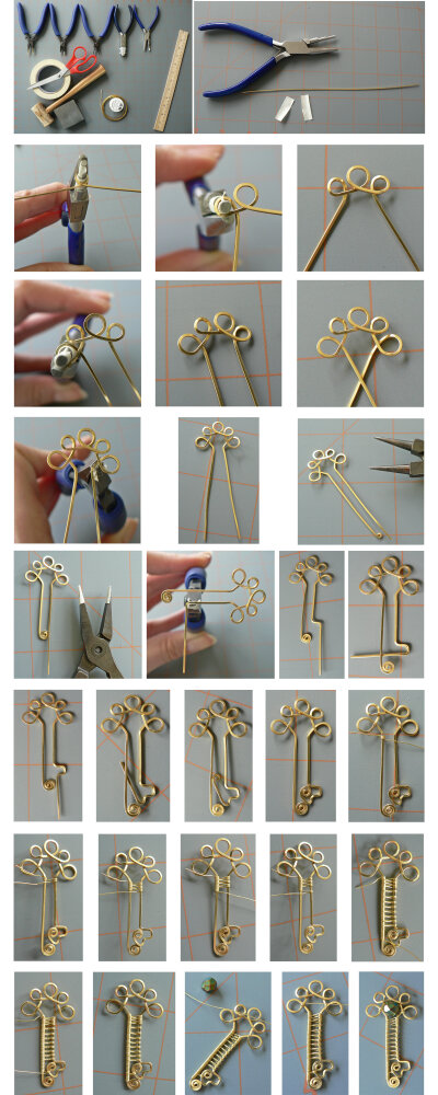 Simple Wire Key Tutorial (photos only) 金属卷线教程