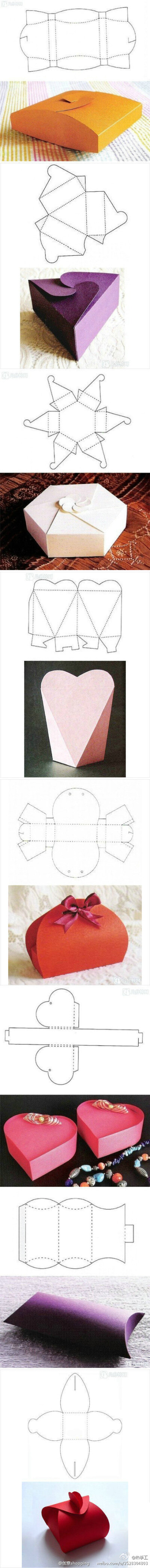 8款创意礼品盒的折法 ，简单又有爱