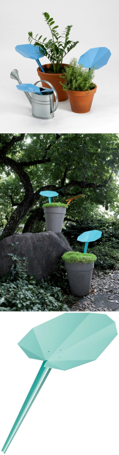 reLEAF是由瑞士设计工作室Fulguro为意大利园艺产品公司Teracrea设计的一款叶子形状的雨水收集器，灵感源于植物的叶子，采用热漆铝板做成，使用时插在花盆里，可以增加接收雨水的面积，把雨水收集在花盆或水桶里，用…