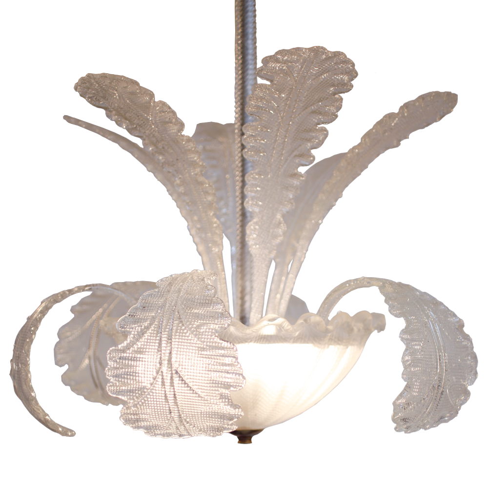 charming 1930s Murano glass chandelier