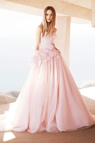 Pink wedding dress