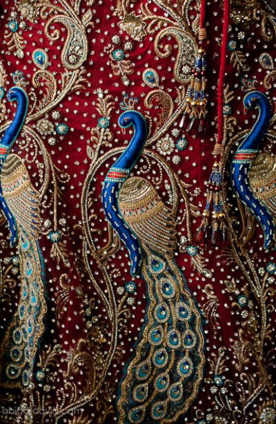 Very rich embroidery! love the peacock!