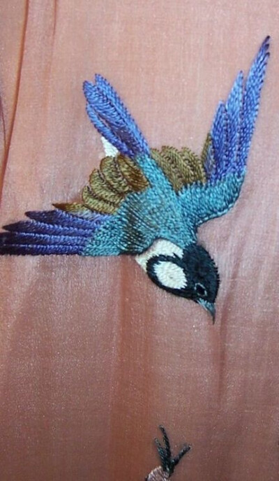 Flying bird embroidery