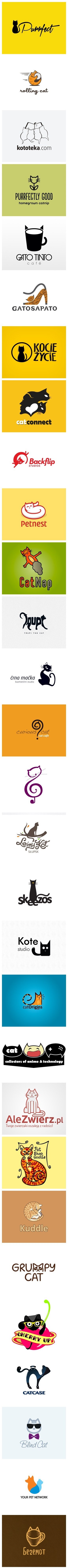 以猫为元素的Logo设计