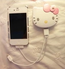 可爱hello kitty充电宝 iphone4s手机移动电源苹果移动充电器