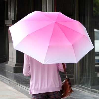 懒角落防紫外线晴雨伞 糖果色渐变超轻折叠伞 太阳伞 遮阳伞36242