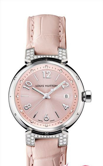 Louis Vuitton blush pink watchLOUIS VUITTON 路易威登