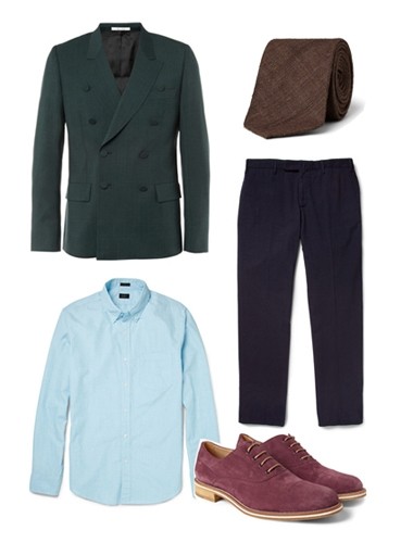 西装 PAUL SMITH $1505 衬衫 J.CREW $65 领带 DRAKE'S $170 长裤 SLOWEAR $450 皮鞋 TOD'S NO_CODE $625