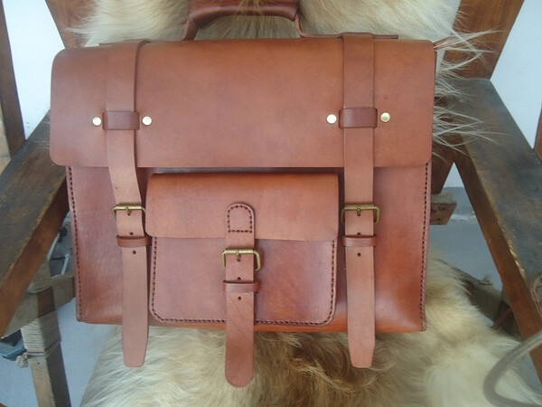 【801手工制】Vintage复古纯手工定制牛皮包女包男包 真皮包-